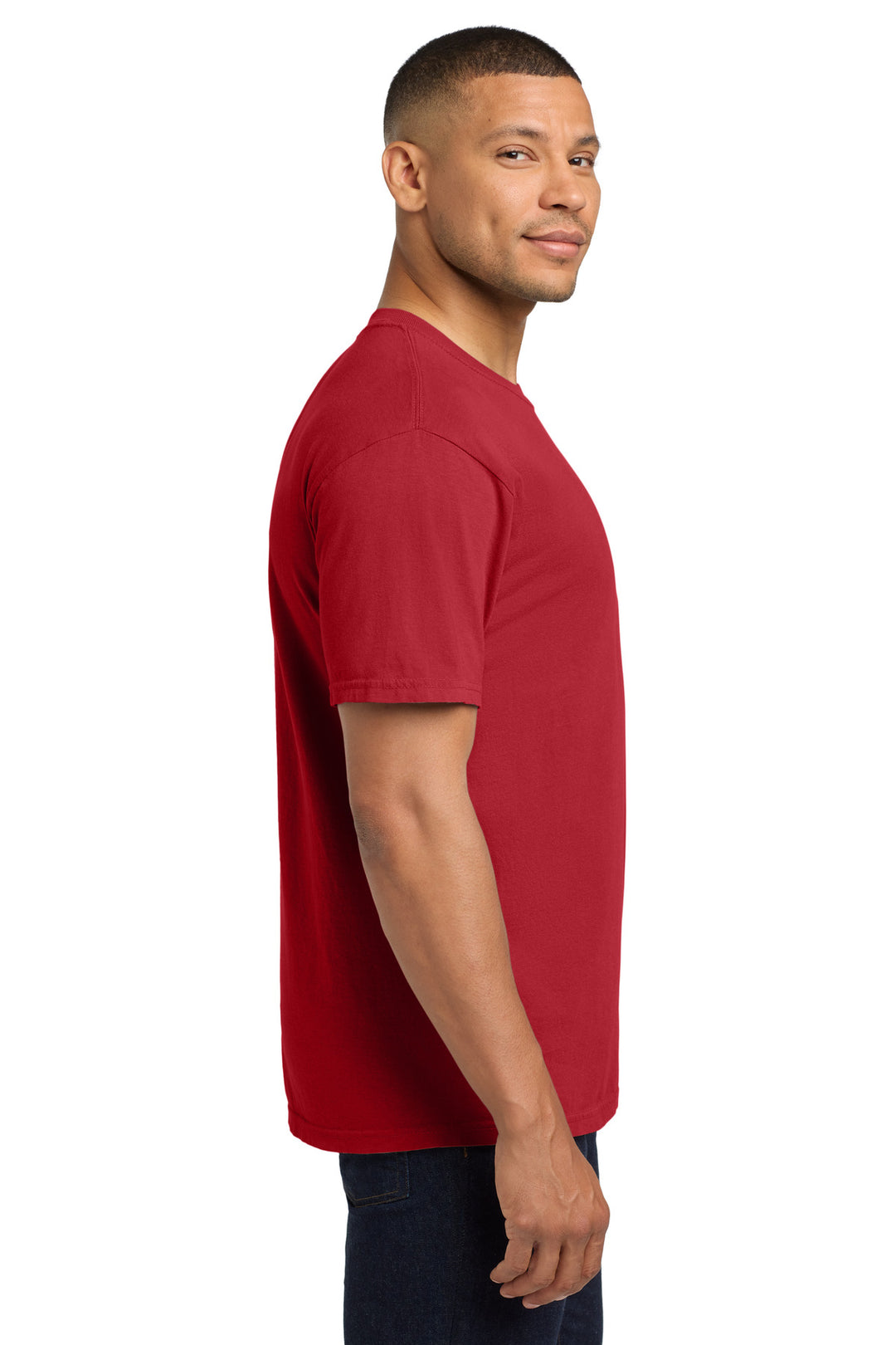 Red COMFORT COLORS Heavyweight Ring Spun Pocket Tee. 6030