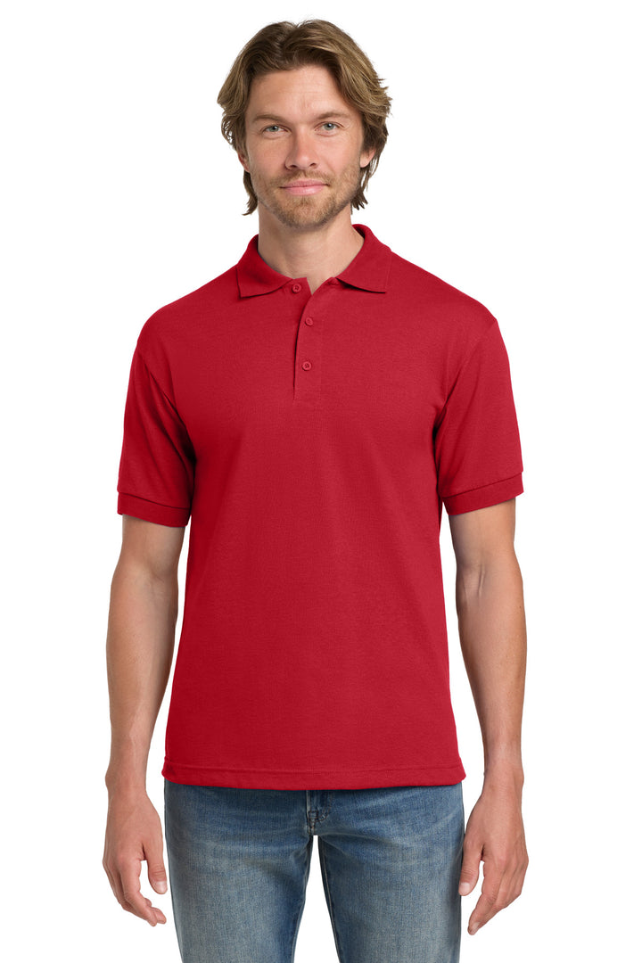 Red Gildan - DryBlend 6-Ounce Jersey Knit Sport Shirt. 8800