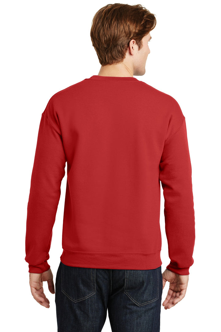 Red Gildan Heavy Blend Crewneck Sweatshirt. 18000