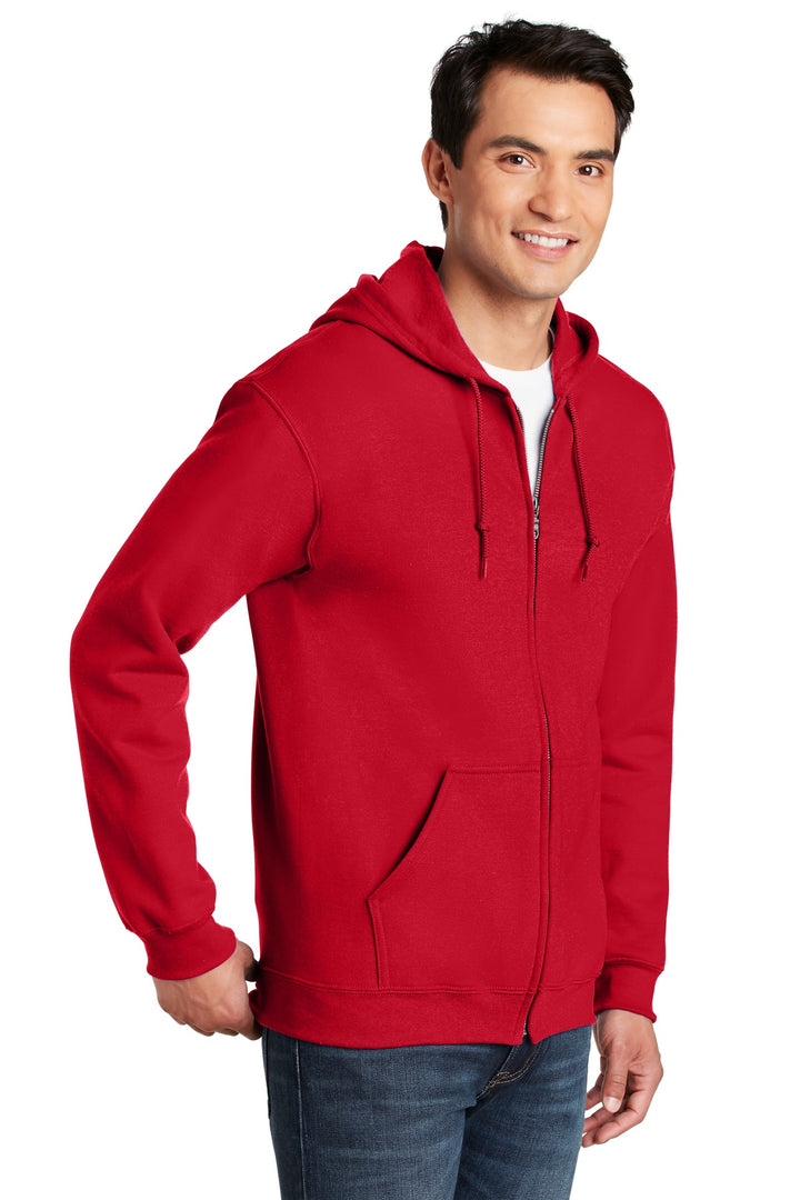 Red Gildan - Heavy Blend Full-Zip Hooded Sweatshirt. 18600