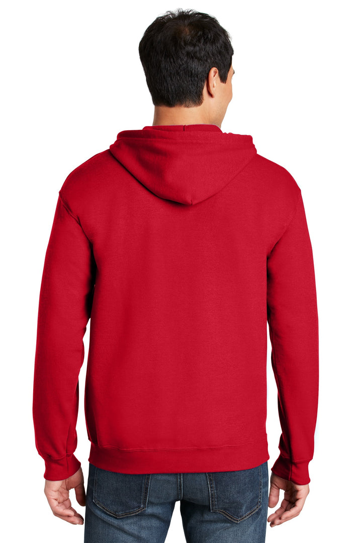 Red Gildan - Heavy Blend Full-Zip Hooded Sweatshirt. 18600