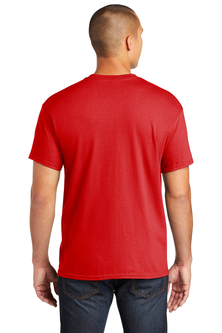 Red Gildan Heavy Cotton 100% Cotton Pocket T-Shirt. 5300