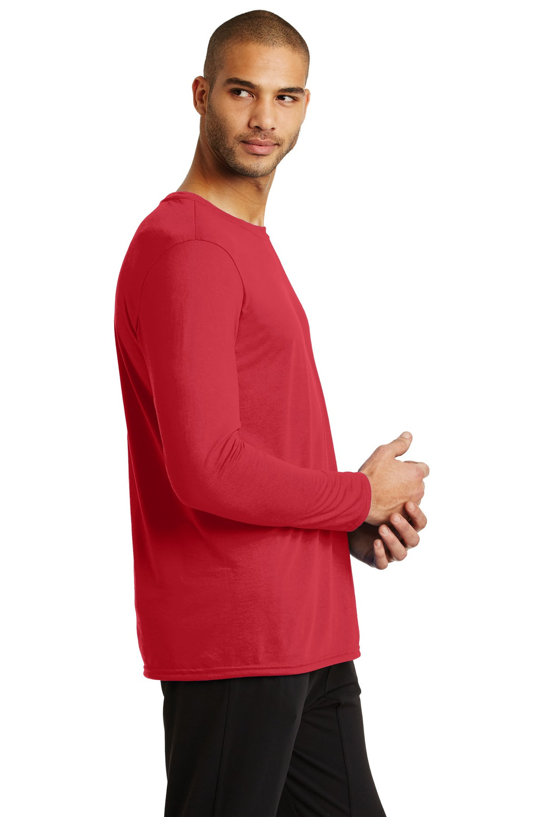 Red Gildan Performance Long Sleeve T-Shirt. 42400