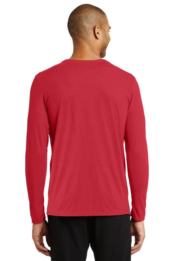 Red Gildan Performance Long Sleeve T-Shirt. 42400