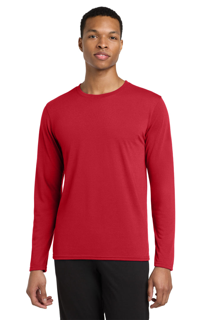 Red Gildan Performance Long Sleeve T-Shirt. 42400