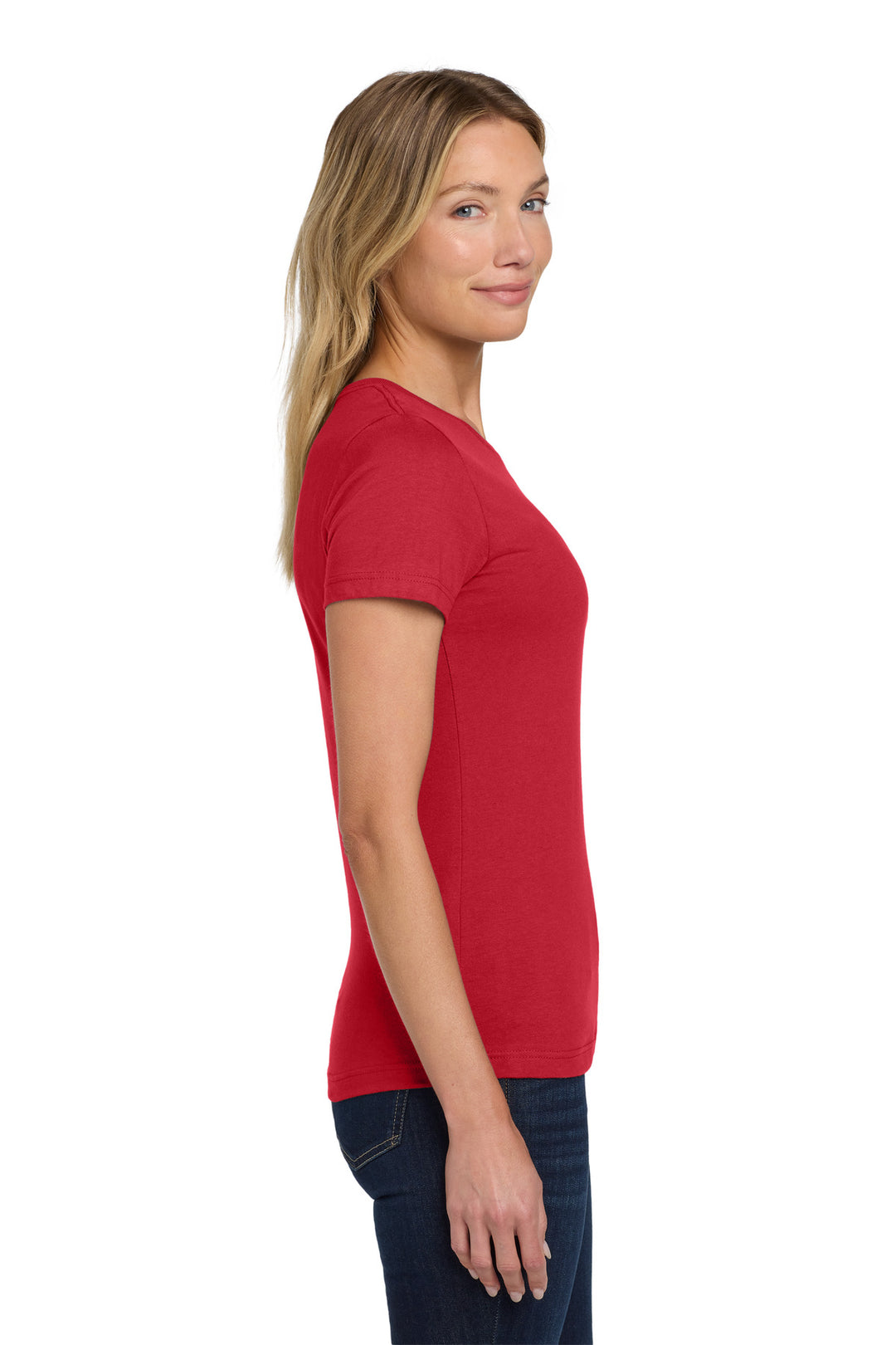 Red Gildan Softstyle Women's T-Shirt. 64000L
