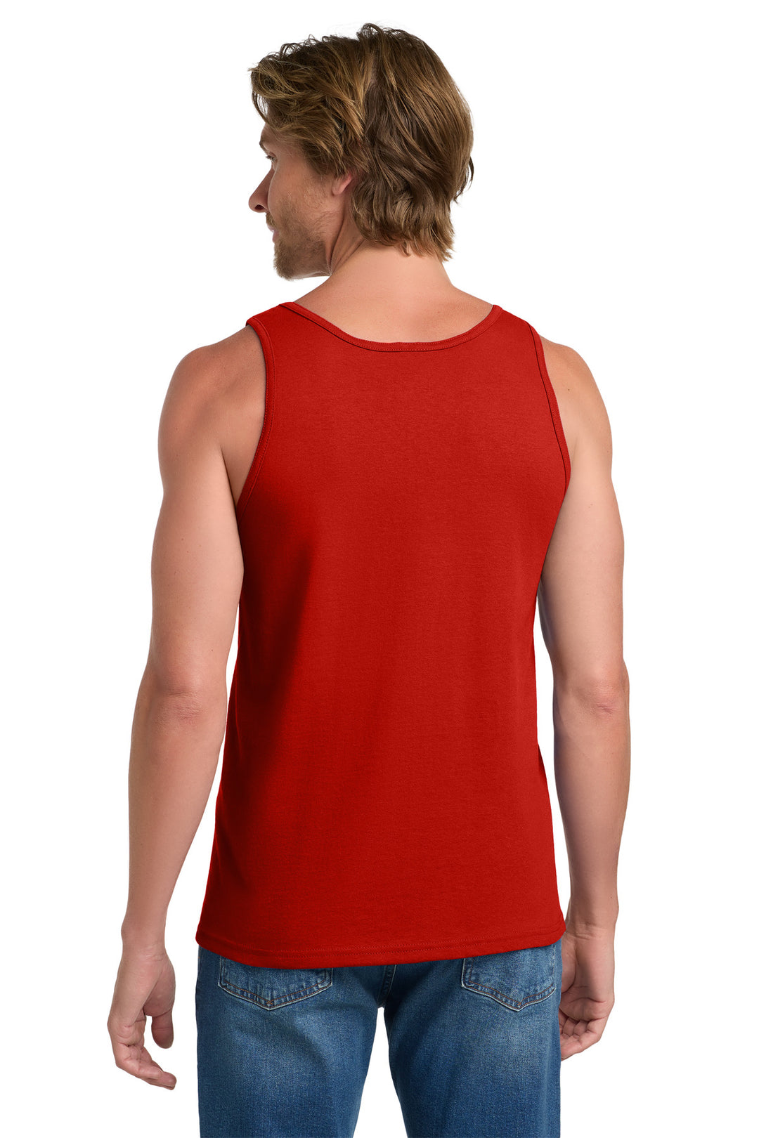 Red Gildan - Ultra Cotton 100% US Cotton Tank Top. 2200