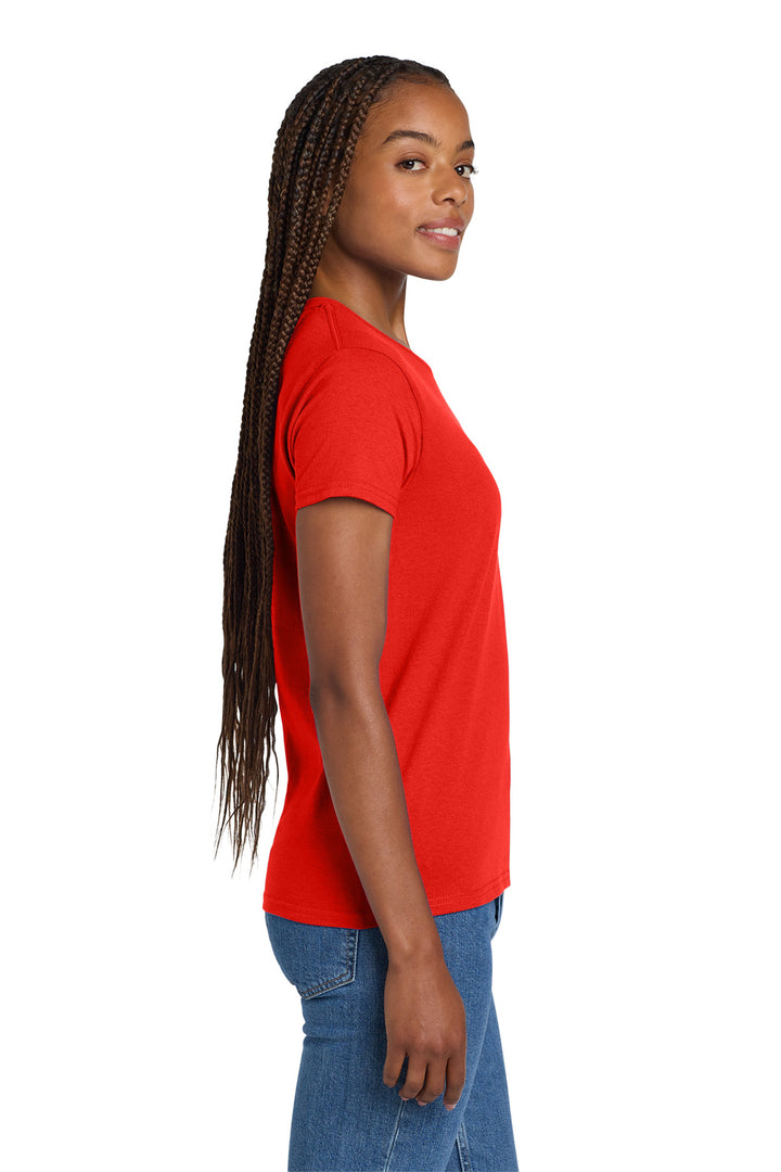 Red Gildan Women's Ultra Cotton 100% US Cotton T-Shirt. 2000L