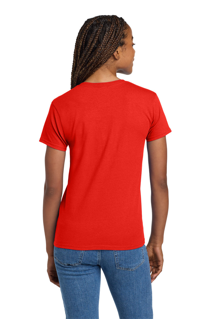 Red Gildan Women's Ultra Cotton 100% US Cotton T-Shirt. 2000L