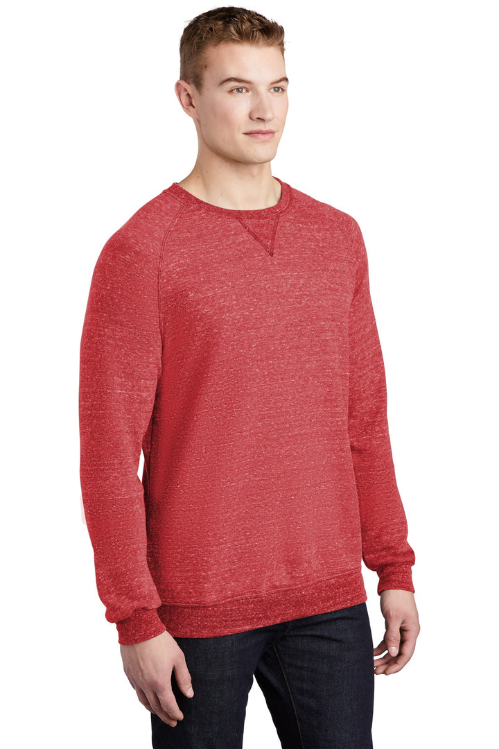 Red Jerzees Snow Heather French Terry Raglan Crew 91M
