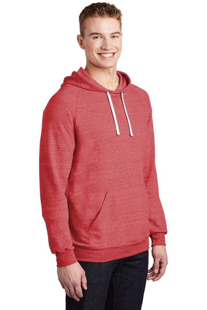 Red Jerzees Snow Heather French Terry Raglan Hoodie 90M