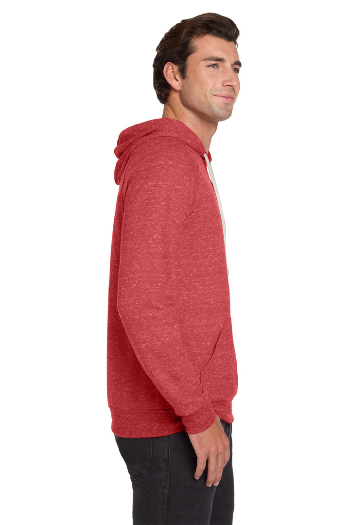 Red Jerzees Snow Heather French Terry Raglan Hoodie 90M