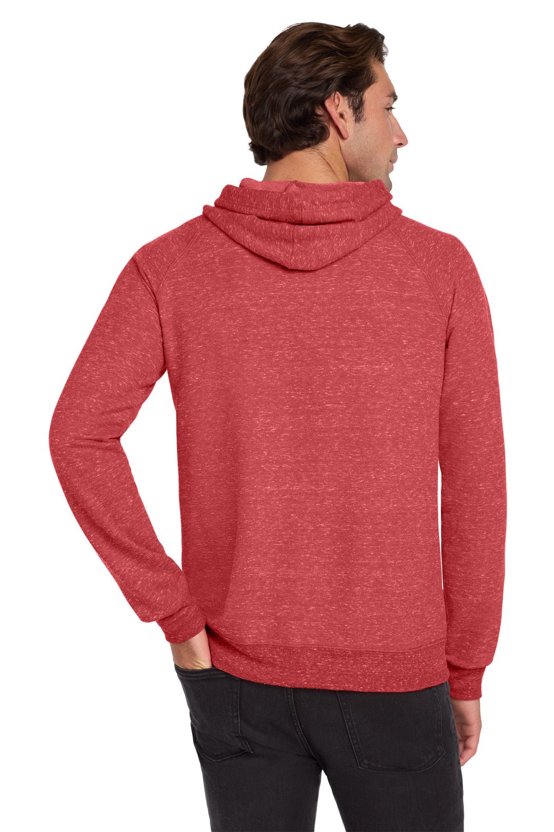 Red Jerzees Snow Heather French Terry Raglan Hoodie 90M