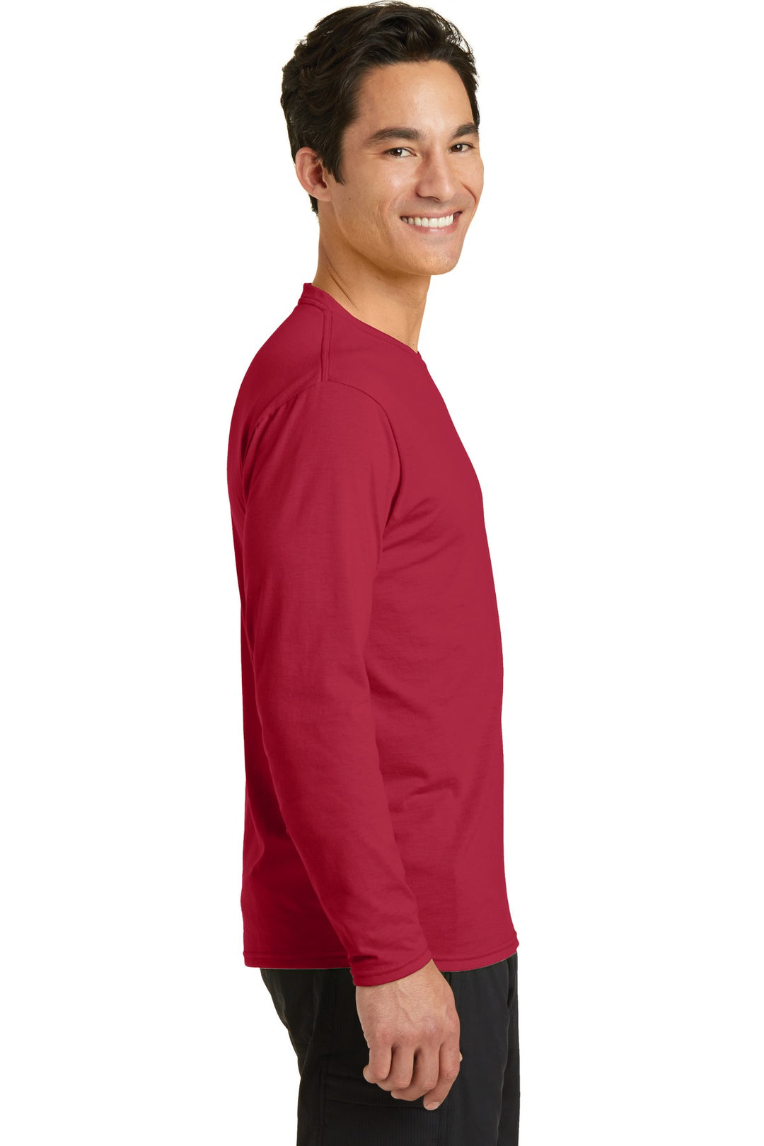 Red Port & Company Long Sleeve Performance Blend Tee. PC381LS