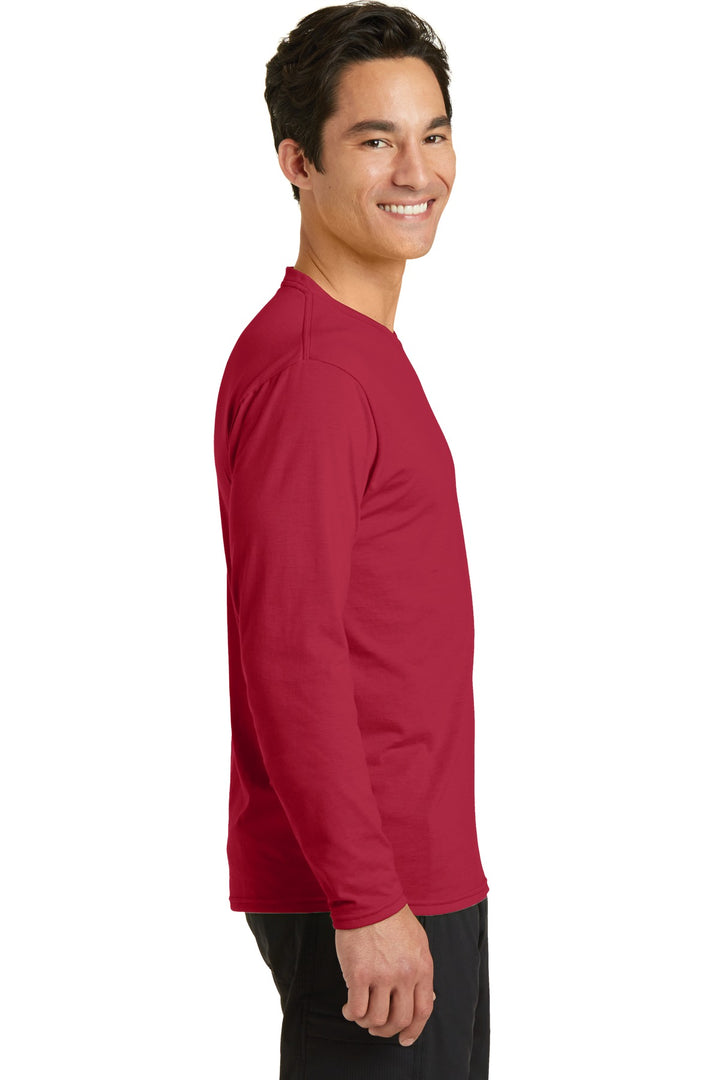 Red Port & Company Long Sleeve Performance Blend Tee. PC381LS