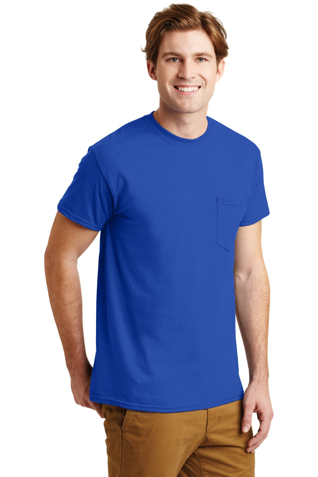 Royal Gildan - DryBlend 50 Cotton/50 Poly Pocket T-Shirt. 8300