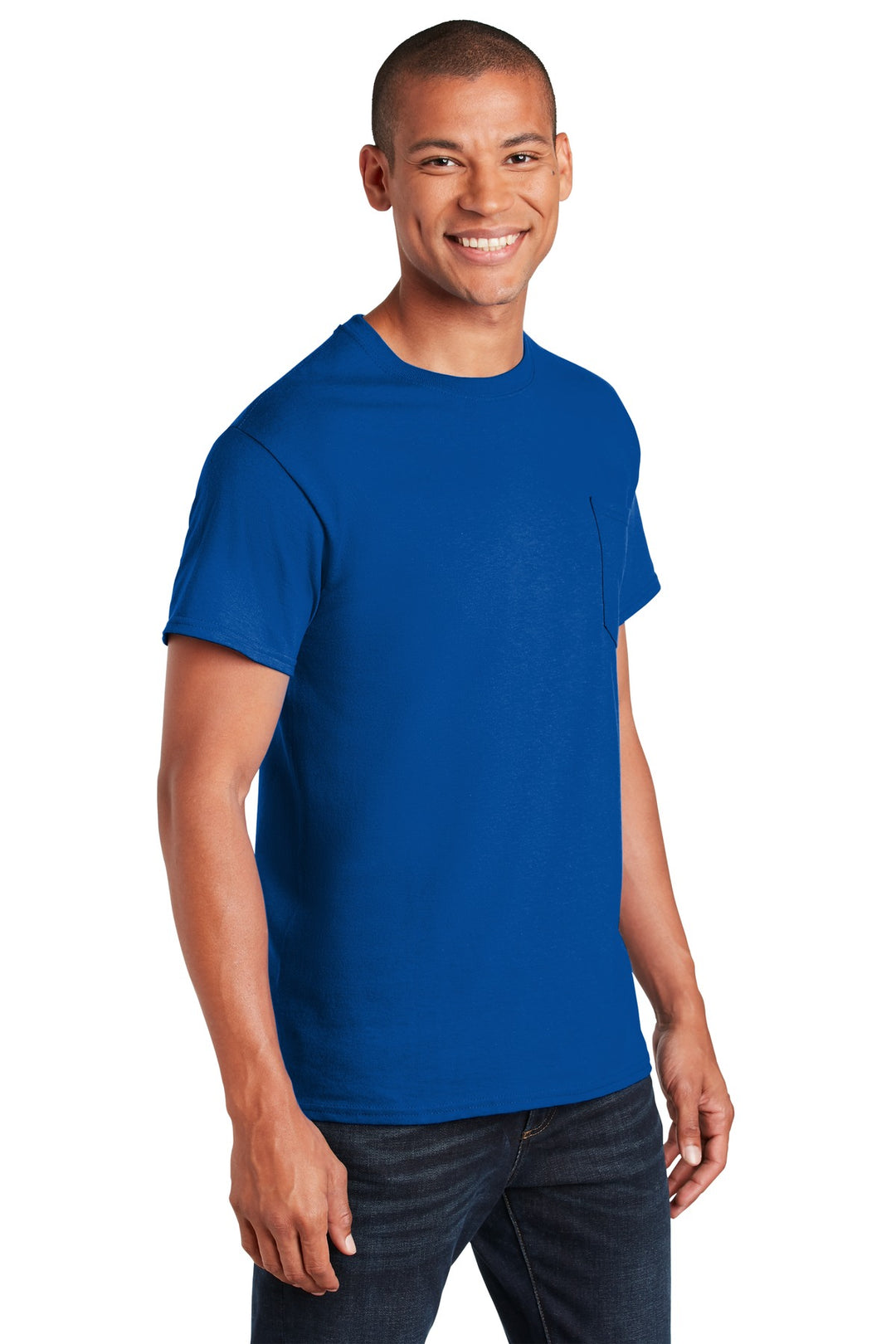 ROYAL Gildan - Ultra Cotton 100% US Cotton T-Shirt with Pocket. 2300