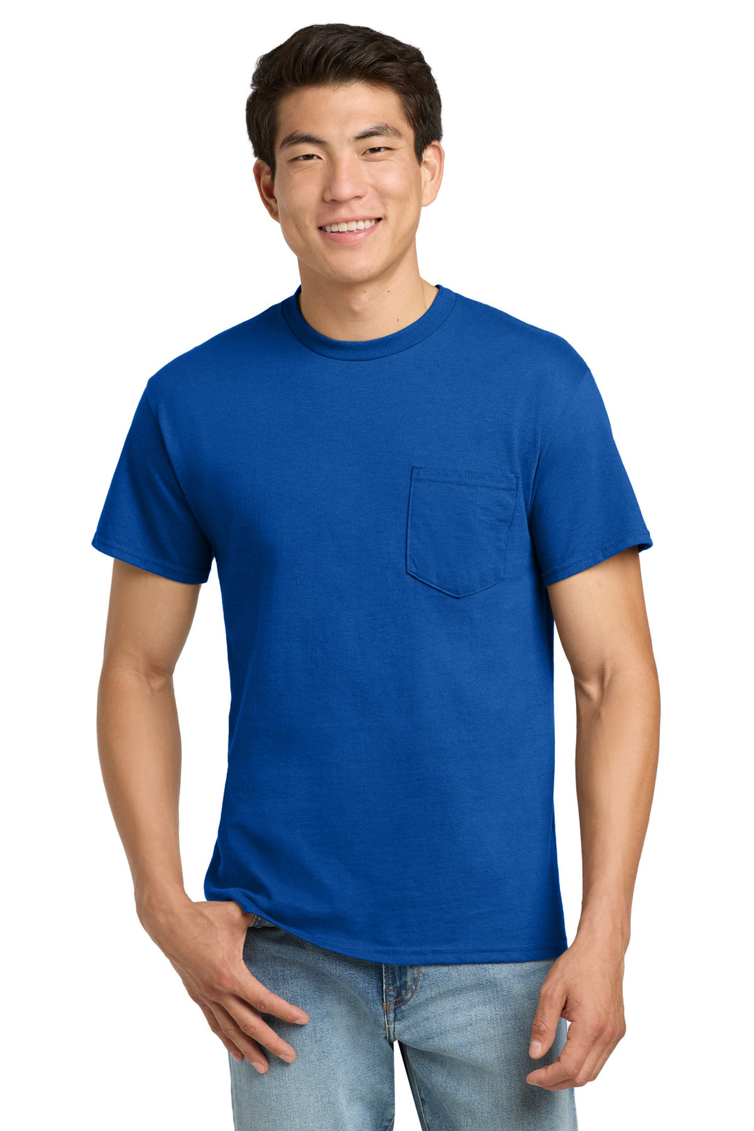 ROYAL Gildan - Ultra Cotton 100% US Cotton T-Shirt with Pocket. 2300