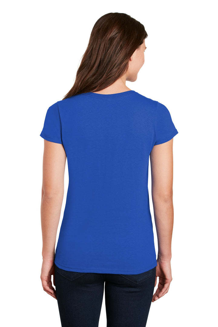 Royal Gildan Women's Heavy Cotton 100% Cotton V-Neck T-Shirt. 5V00L
