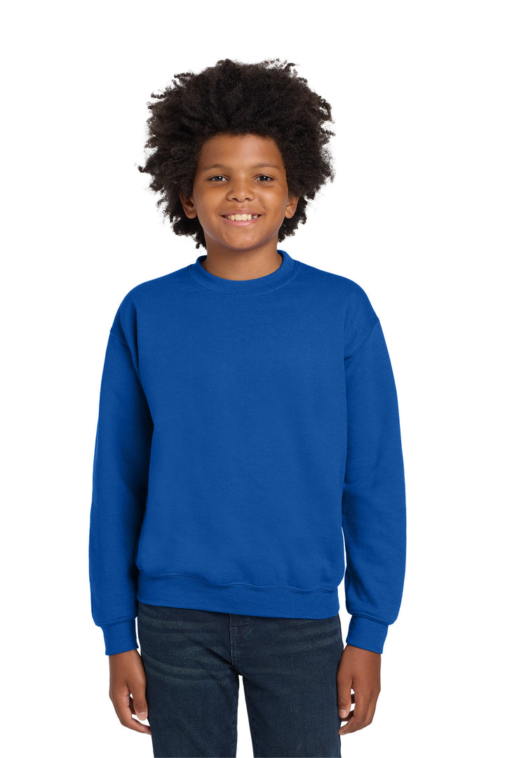 Royal Gildan Youth Heavy Blend Crewneck Sweatshirt. 18000B