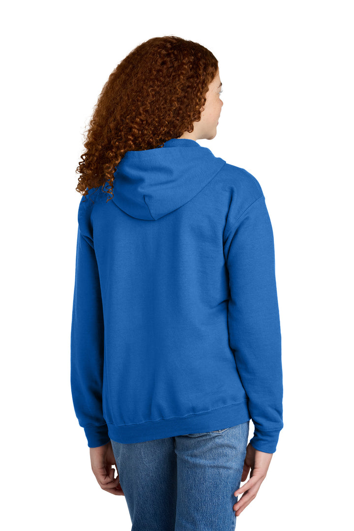 Royal Gildan Youth Heavy Blend Full-Zip Hooded Sweatshirt. 18600B