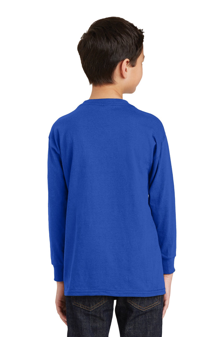 Royal Gildan Youth Heavy Cotton 100% Cotton Long Sleeve T-Shirt. 5400B