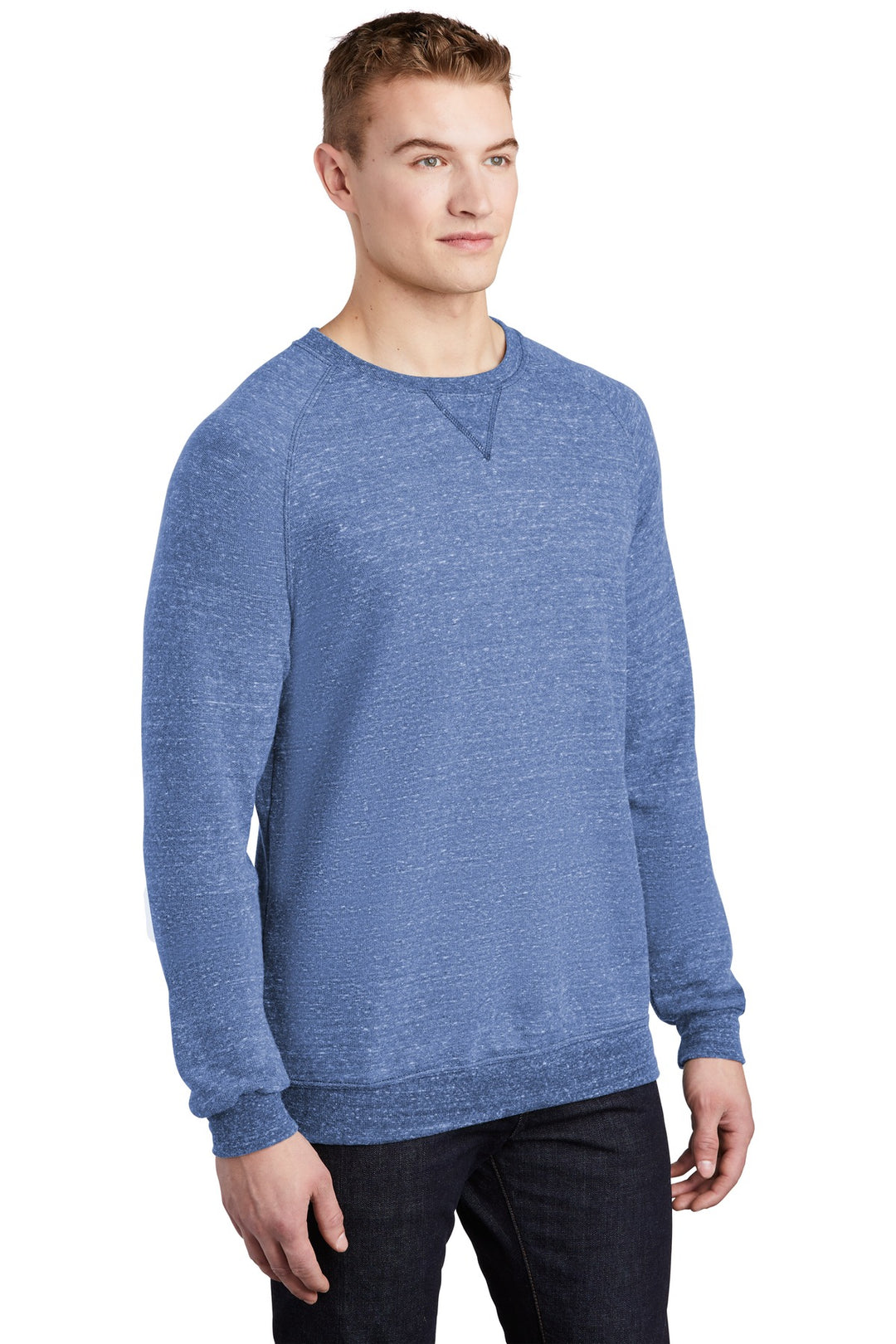 Royal Jerzees Snow Heather French Terry Raglan Crew 91M