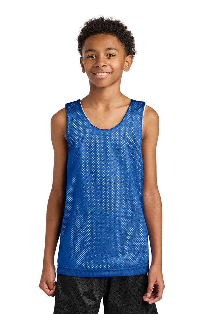 Royal/Wht A4 Sprint Youth Reversible Mesh Tank A4N2206