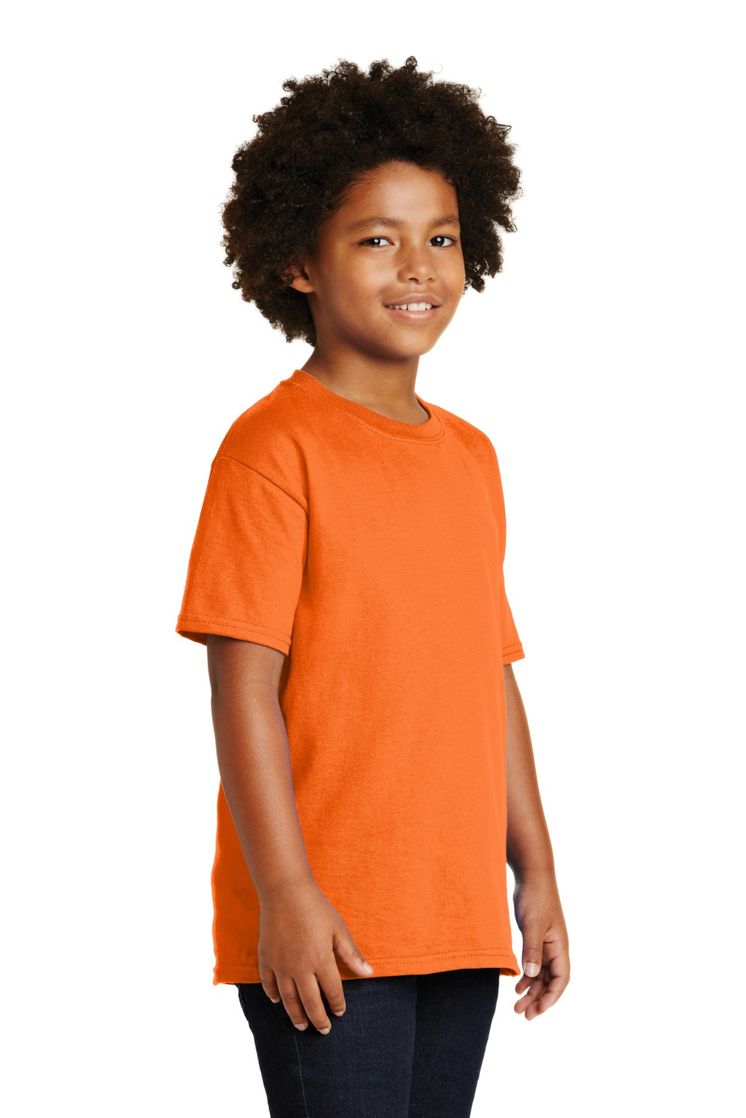 S Orange Gildan - Youth Ultra Cotton 100% US Cotton T-Shirt. 2000B