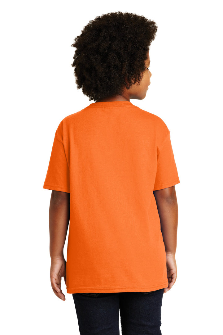 S Orange Gildan - Youth Ultra Cotton 100% US Cotton T-Shirt. 2000B