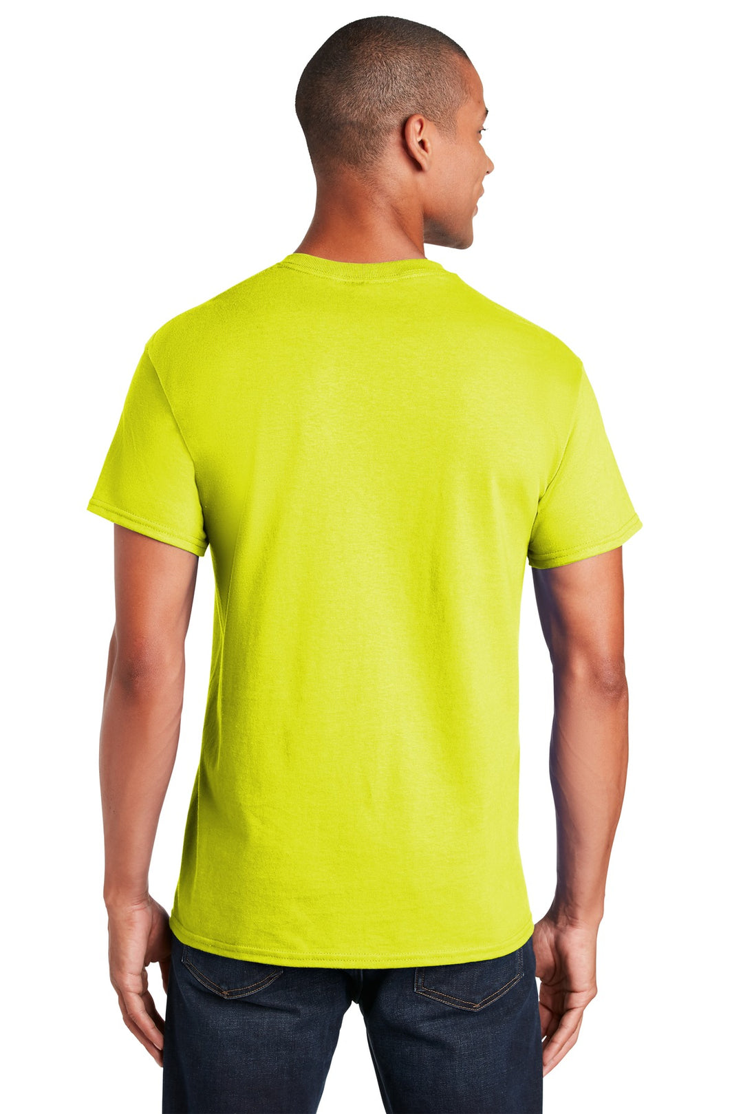 Safety Green Gildan - Ultra Cotton 100% US Cotton T-Shirt with Pocket. 2300