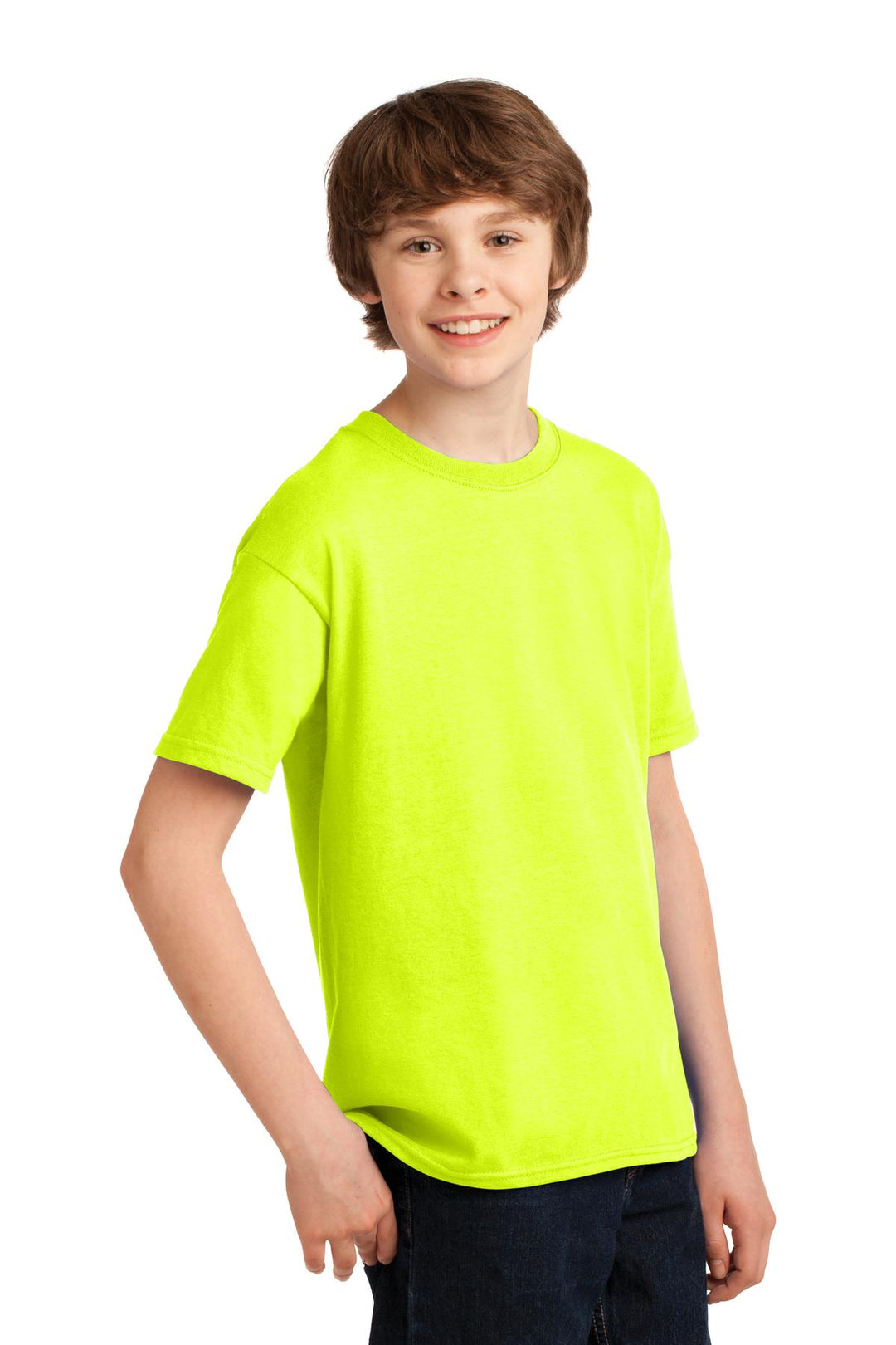 Safety Green Gildan Youth Gildan Performance T-Shirt. 42000B