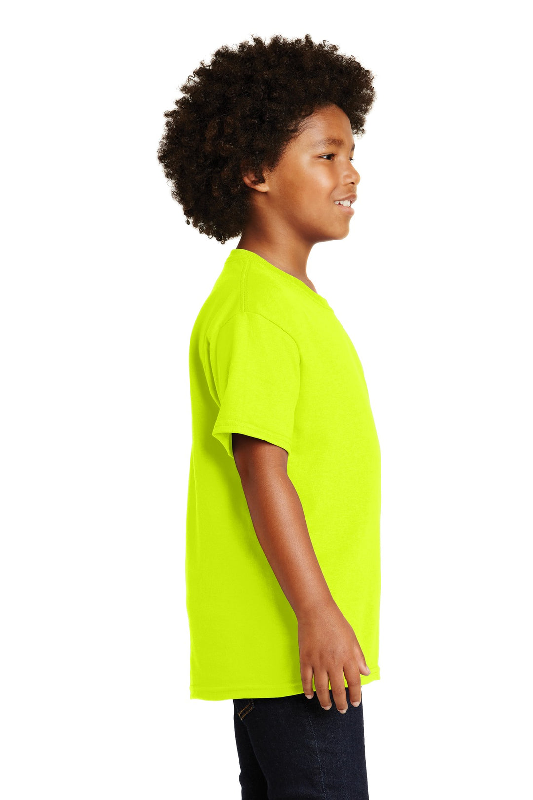 Safety Green Gildan - Youth Ultra Cotton 100% US Cotton T-Shirt. 2000B