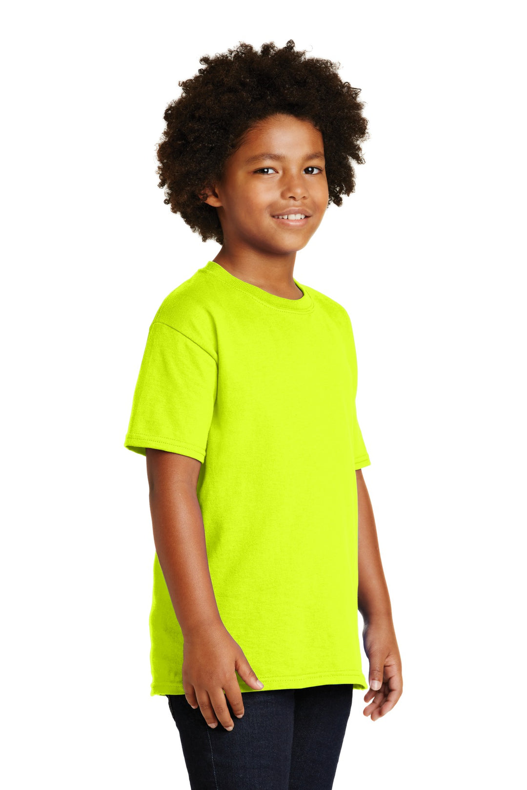 Safety Green Gildan - Youth Ultra Cotton 100% US Cotton T-Shirt. 2000B