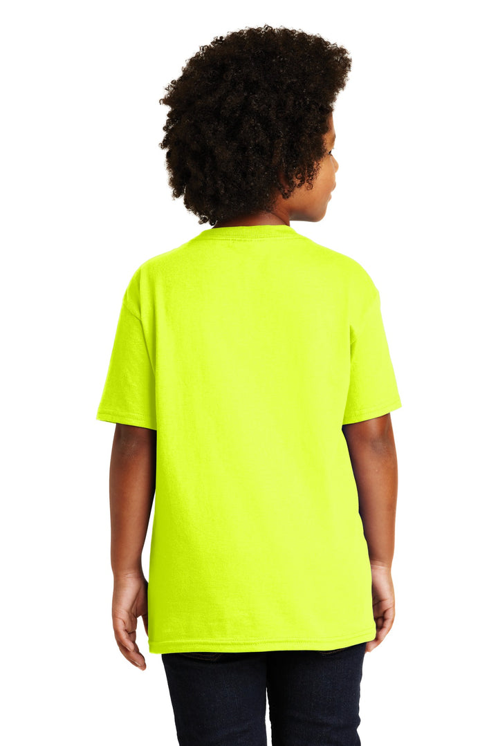 Safety Green Gildan - Youth Ultra Cotton 100% US Cotton T-Shirt. 2000B