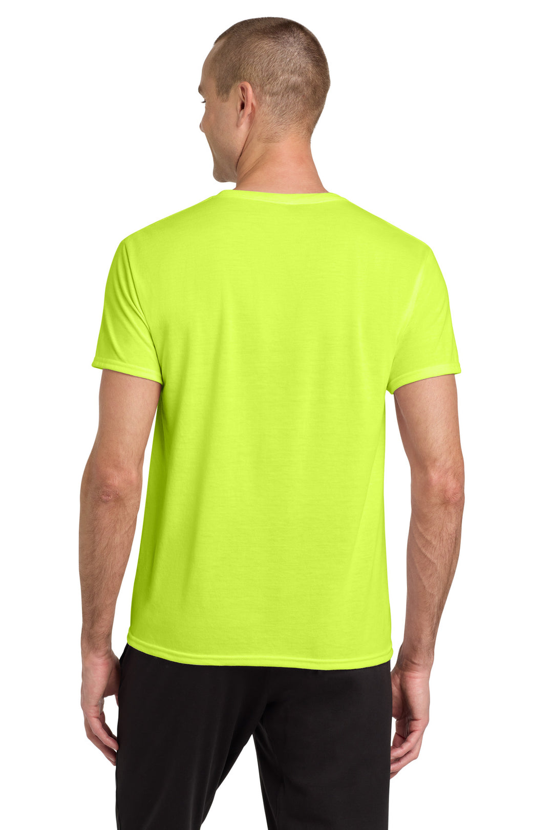 Safety Green Jerzees Dri-Power 100% Polyester T-Shirt. 21M