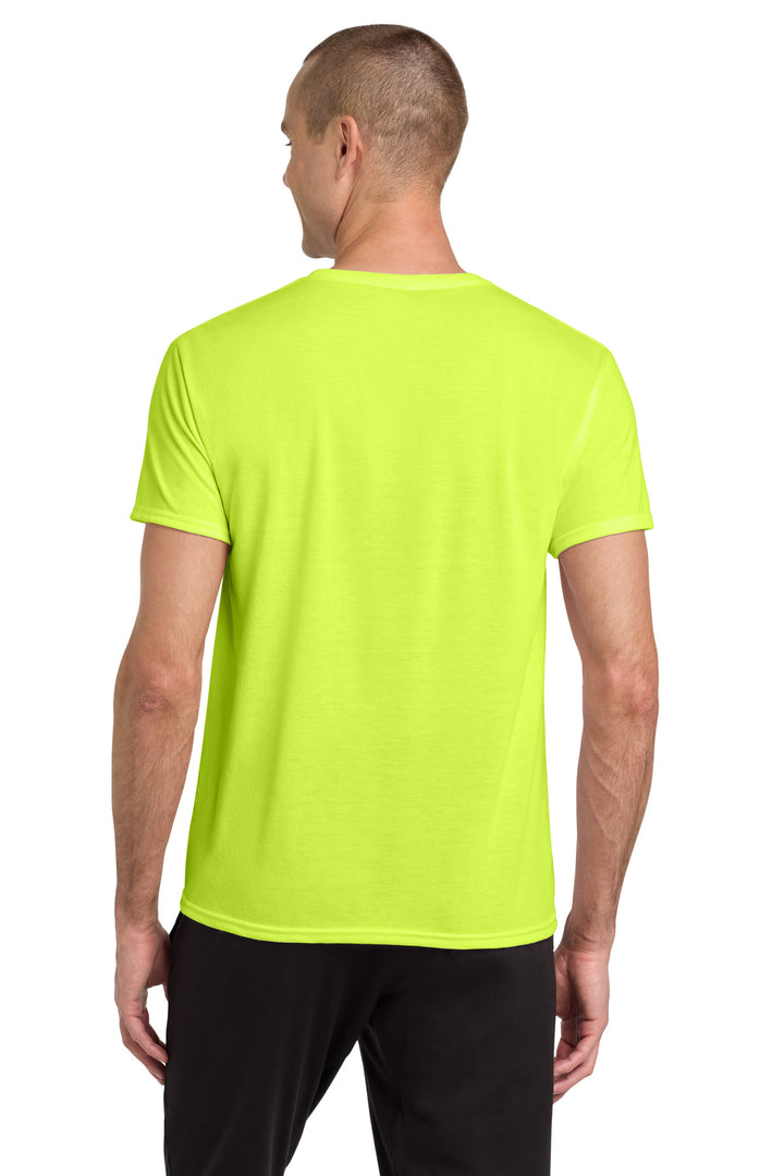 Safety Green Jerzees Dri-Power 100% Polyester T-Shirt. 21M