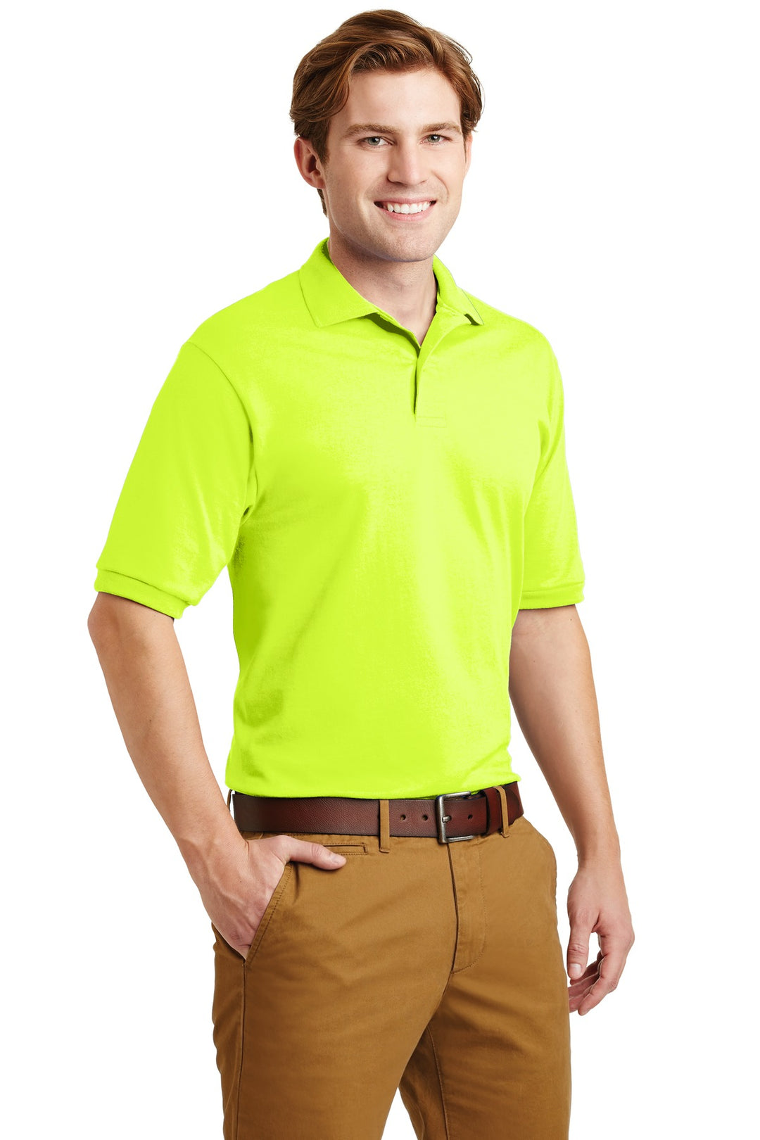 Safety Green Jerzees Dri-Power Sport Shirt. 437M