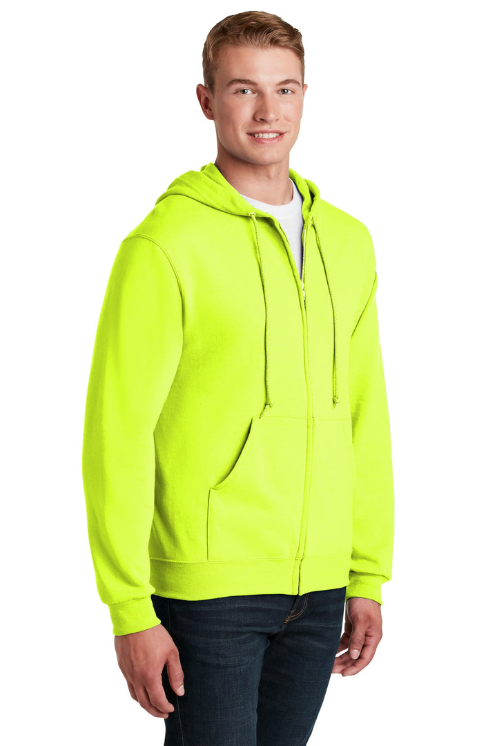 Safety Green Jerzees - NuBlend Full-Zip Hooded Sweatshirt. 993M