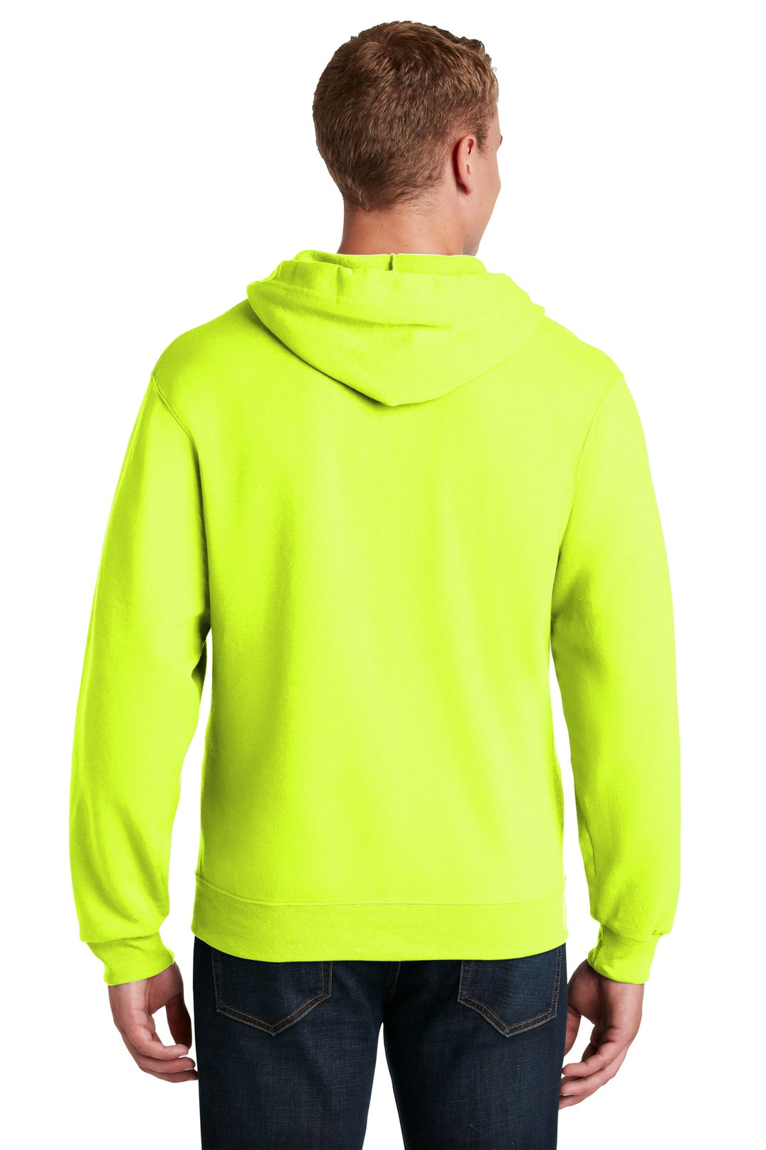 Safety Green Jerzees - NuBlend Full-Zip Hooded Sweatshirt. 993M
