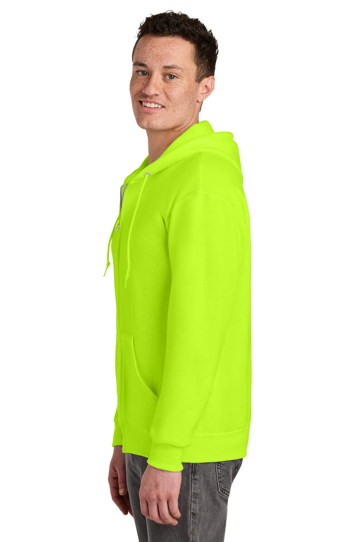 Safety Green Jerzees - NuBlend Full-Zip Hooded Sweatshirt. 993M
