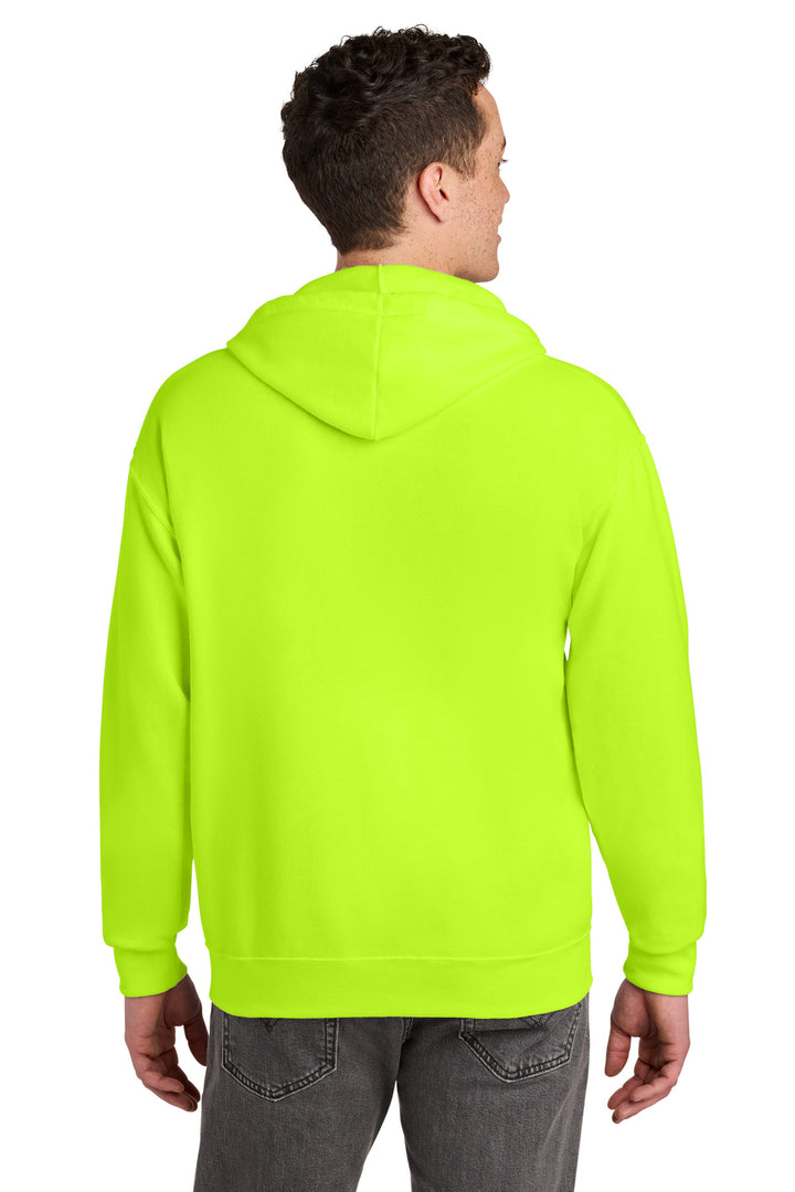 Safety Green Jerzees - NuBlend Full-Zip Hooded Sweatshirt. 993M