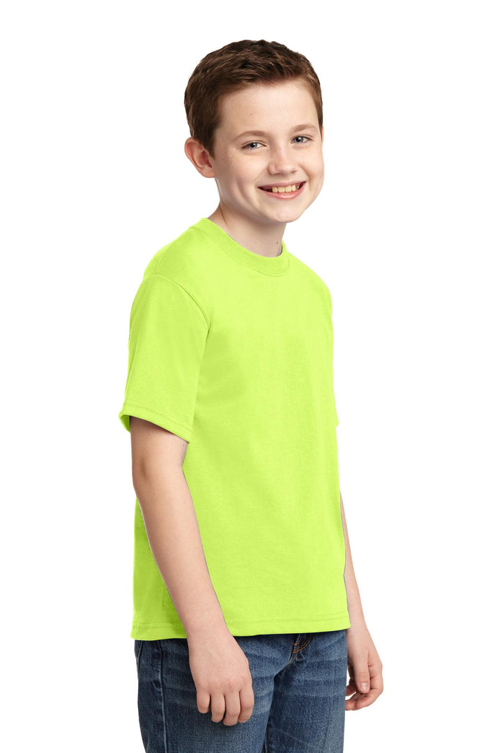 Safety Green Jerzees - Youth Dri-Power 50/50 Cotton/Poly T-Shirt. 29B