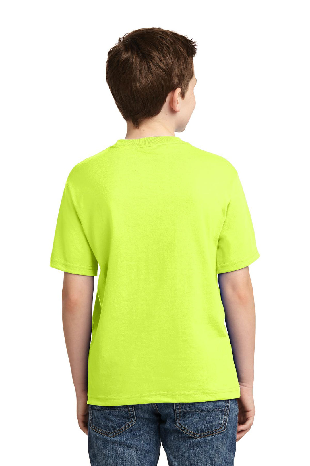 Safety Green Jerzees - Youth Dri-Power 50/50 Cotton/Poly T-Shirt. 29B