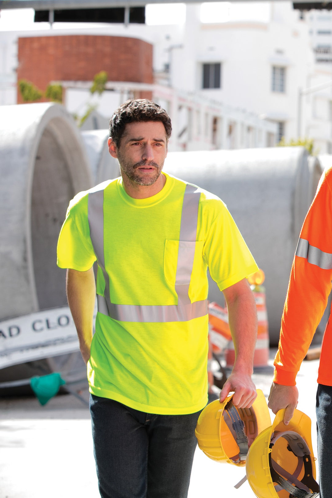 Safety Orange CornerStone - ANSI 107 Class 2 Safety T-Shirt. CS401