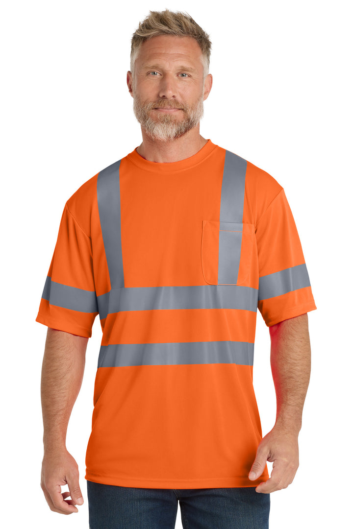 Safety Orange CornerStone - ANSI 107 Class 3 Short Sleeve Snag-Resistant Reflective T-Shirt. CS408