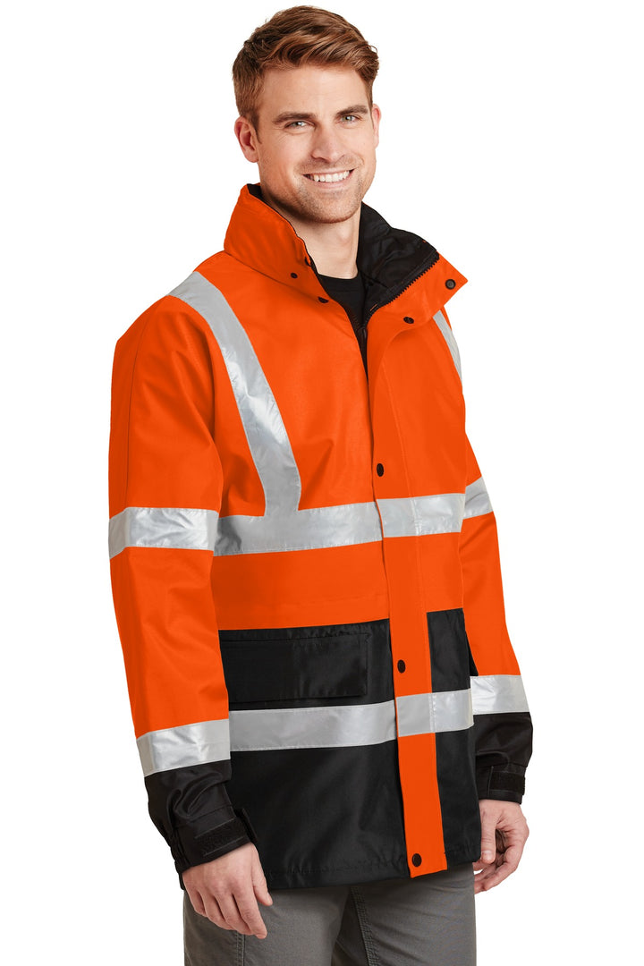 Safety Orange CornerStone - ANSI 107 Class 3 Waterproof Parka. CSJ24