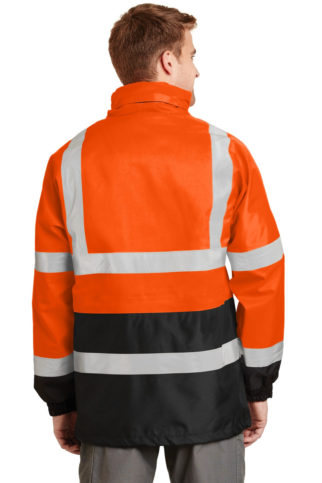 Safety Orange CornerStone - ANSI 107 Class 3 Waterproof Parka. CSJ24