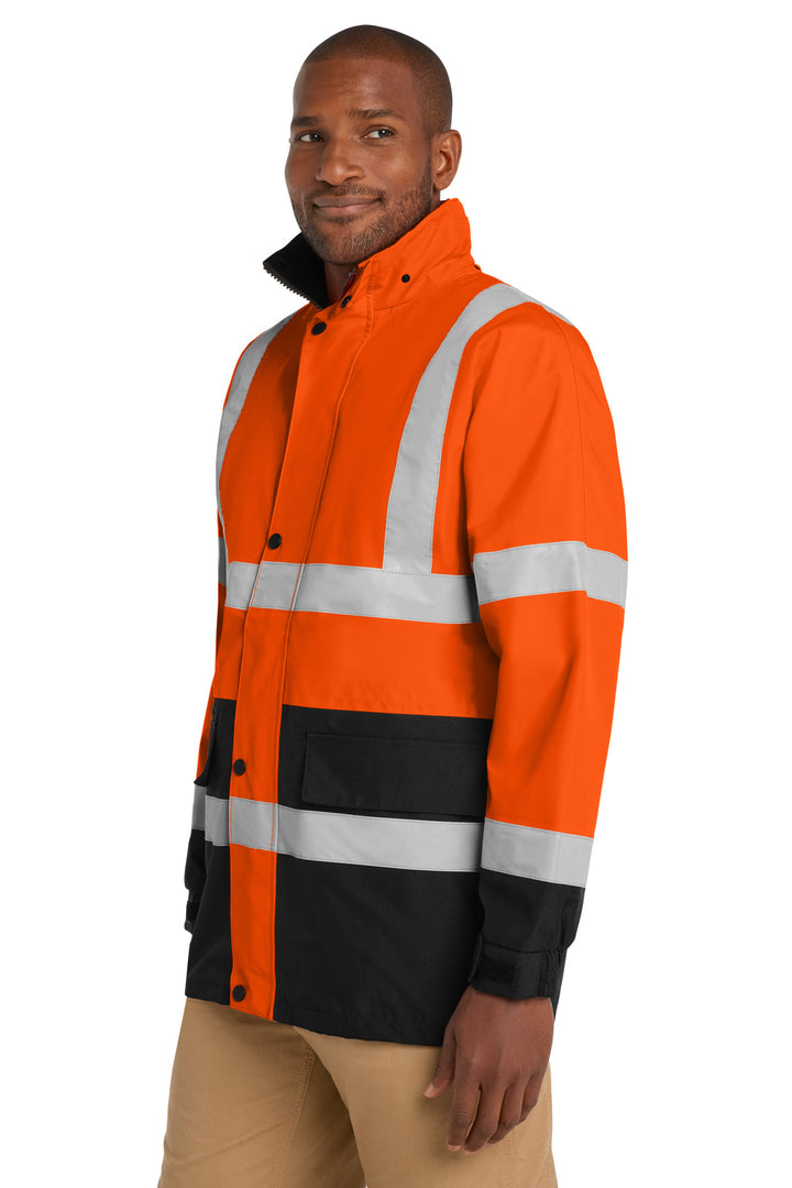 Safety Orange CornerStone - ANSI 107 Class 3 Waterproof Parka. CSJ24