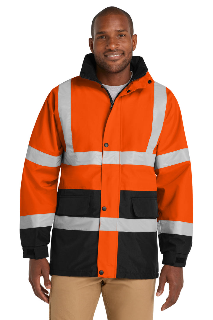 Safety Orange CornerStone - ANSI 107 Class 3 Waterproof Parka. CSJ24